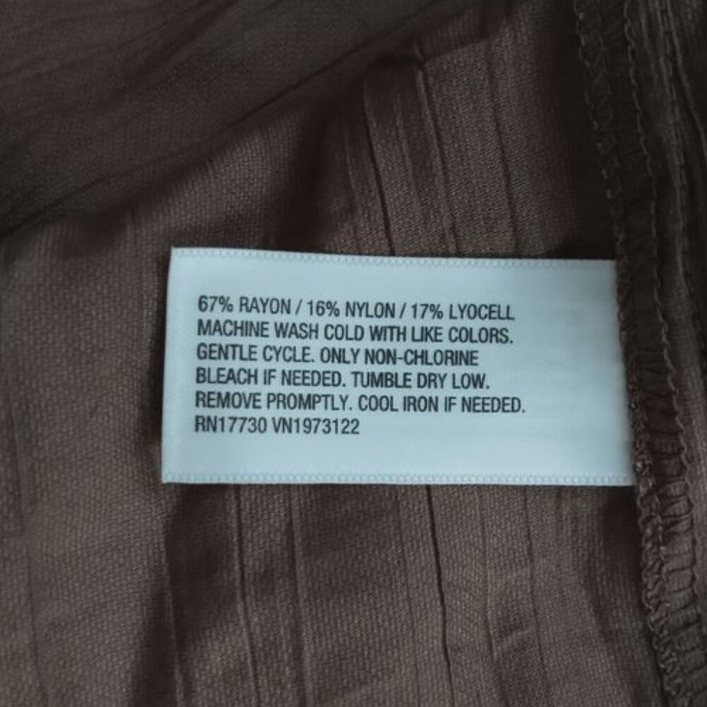NWT A New Day tan button-down shirt. Size XS - Picture 8 of 9